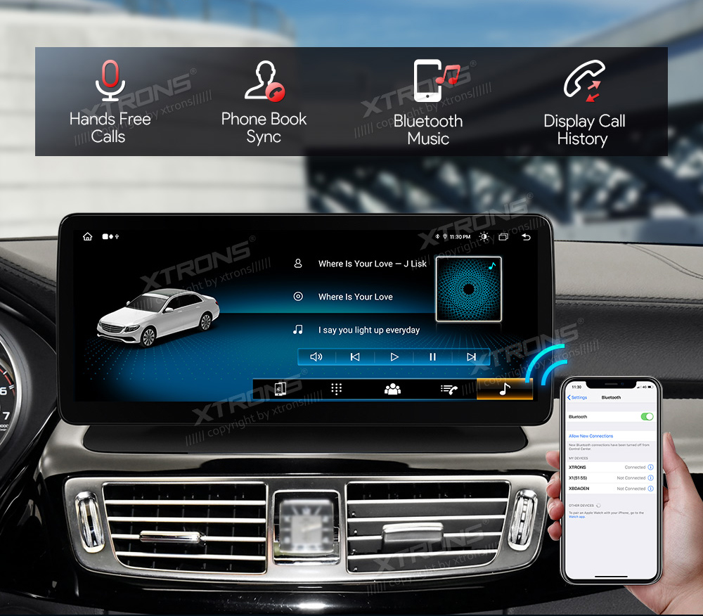 Mercedes-Benz ML W166 | GL X166 | 2012-2015 | NTG 4.5  XTRONS QLM2245M12ML45 XTRONS QLM2245M12ML45 bluetooth handsfree hands free calls