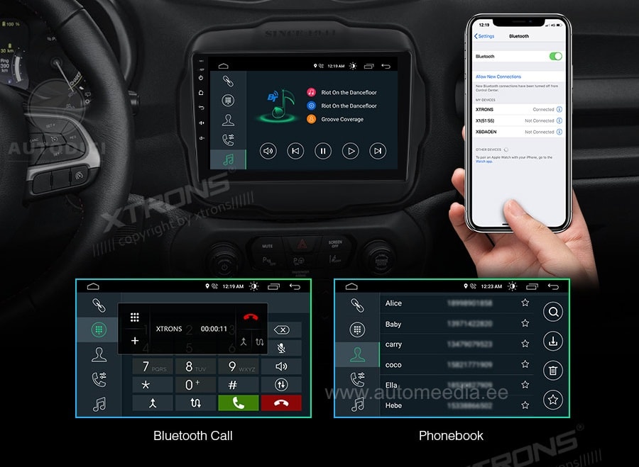 VW Passat B6 | B7 | Multivan | Transporter T5 | T6 | Amarok | Tiguan | Touran | Sharan  Automedia ES8105V Automedia ES8105V Hands Free calls & HD music stream