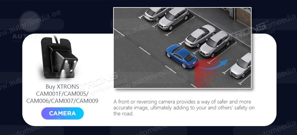 Ford C-Max | S-Max | Galaxy | Focus | Transit (2005-2011) Automedia ES8166F Automedia ES8166F parkimiskaamera sisend ühendamise valmidus