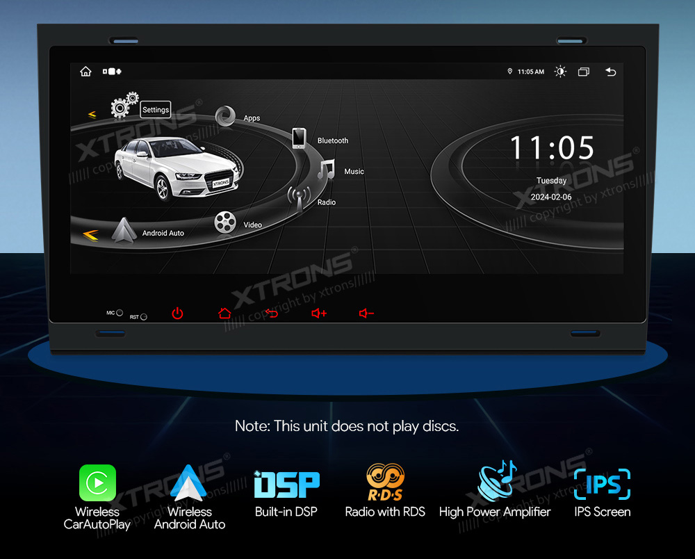 XTRONS IA82AA4LHS Car multimedia GPS player with Custom Fit Design