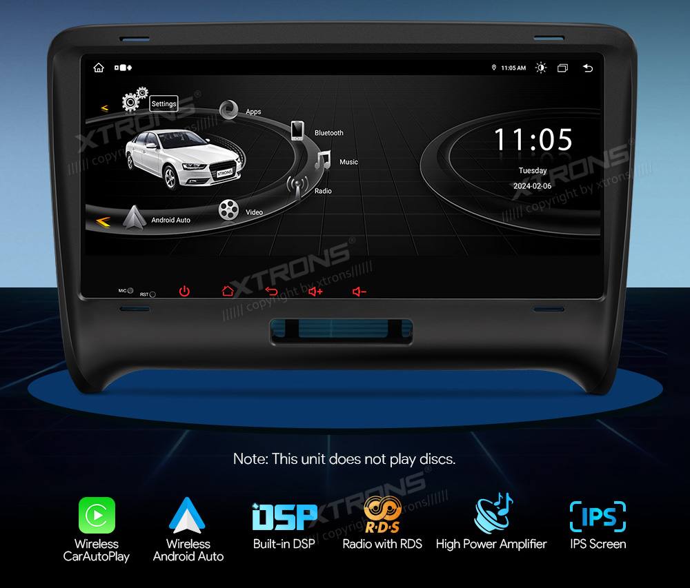 XTRONS IA82ATTLHS merkkikohtainen Android GPS multimedia näyttösoitin