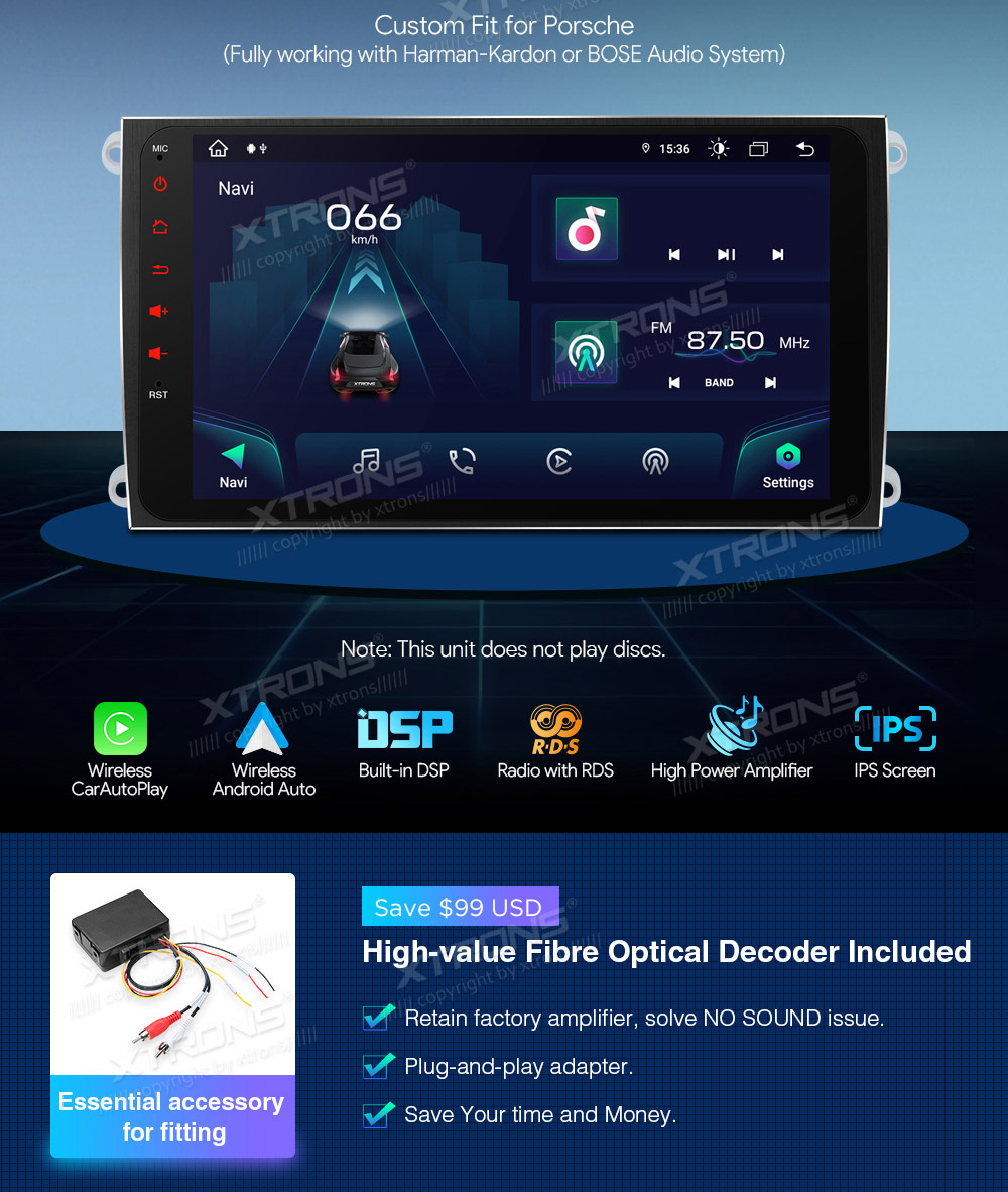 XTRONS IA92CYPLS merkkikohtainen Android GPS multimedia näyttösoitin