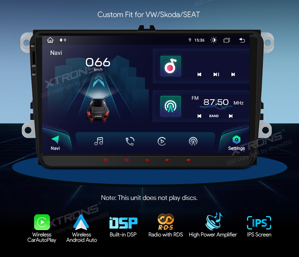 XTRONS IA92MTVLS merkkikohtainen Android GPS multimedia näyttösoitin