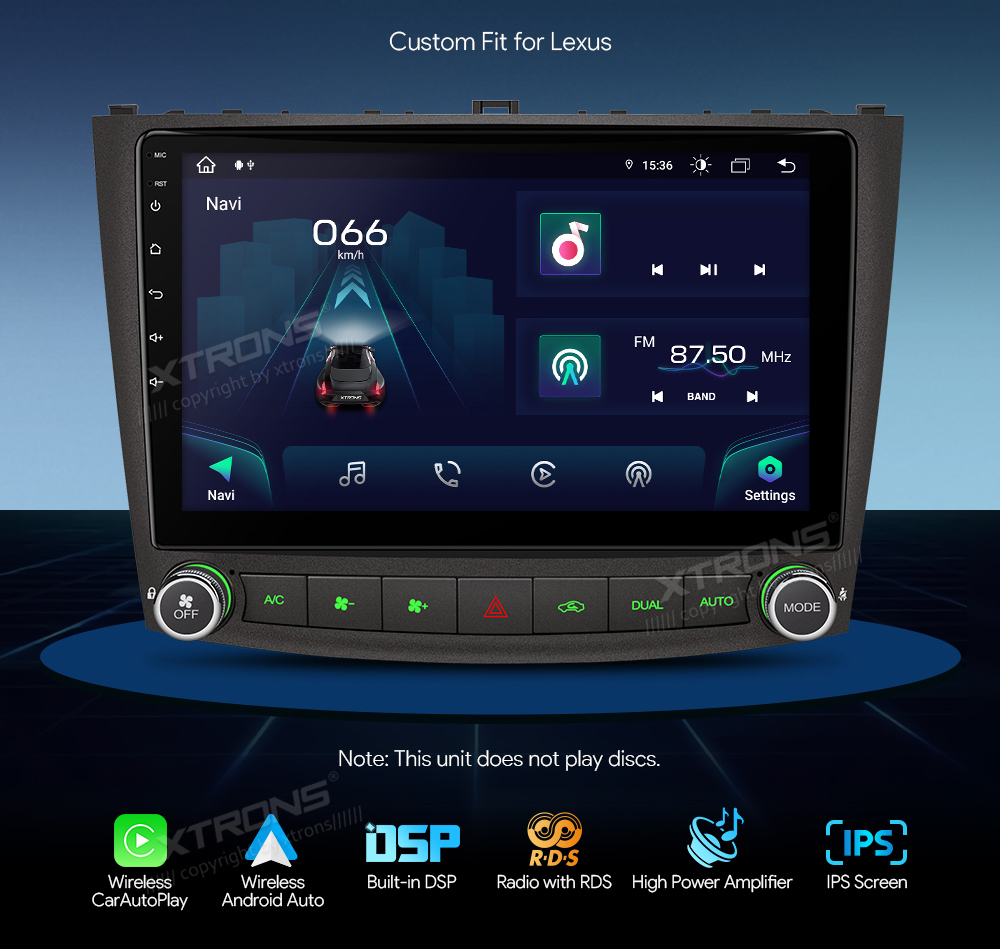 XTRONS IAP12ISLS merkkikohtainen Android GPS multimedia näyttösoitin