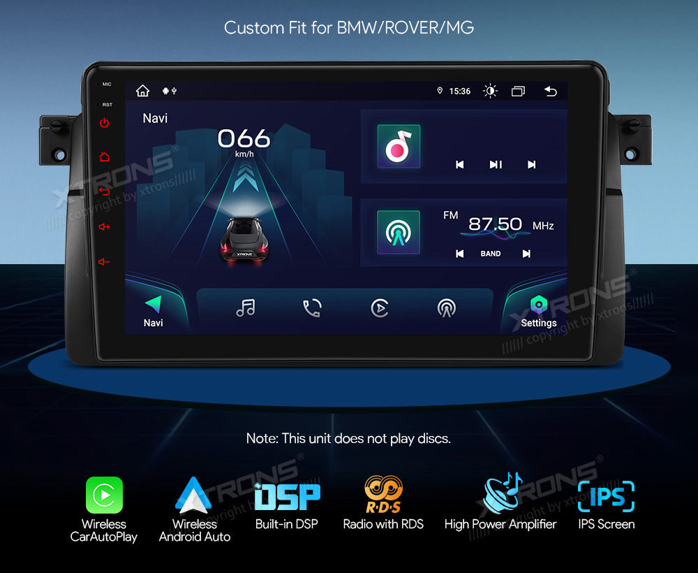 XTRONS IAP9246BS merkkikohtainen Android GPS multimedia näyttösoitin