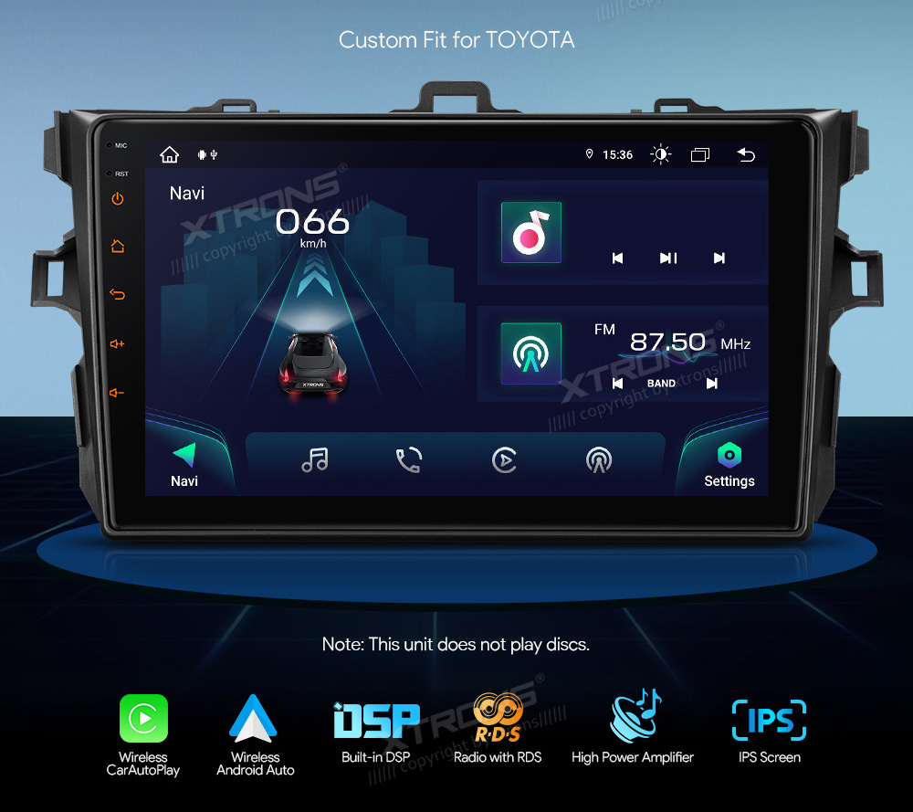XTRONS IAP92CLTS merkkikohtainen Android GPS multimedia näyttösoitin