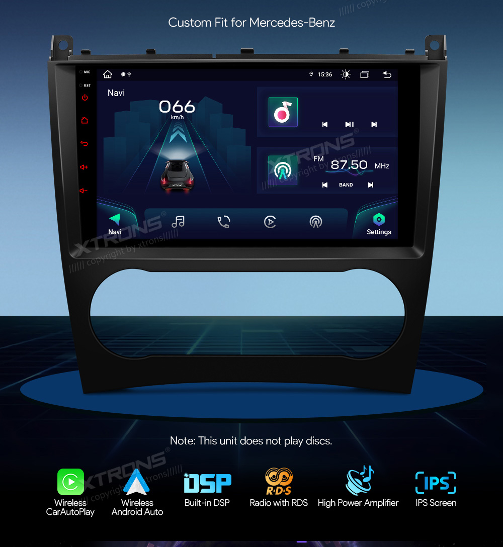 XTRONS IAP92M209S merkkikohtainen Android GPS multimedia näyttösoitin