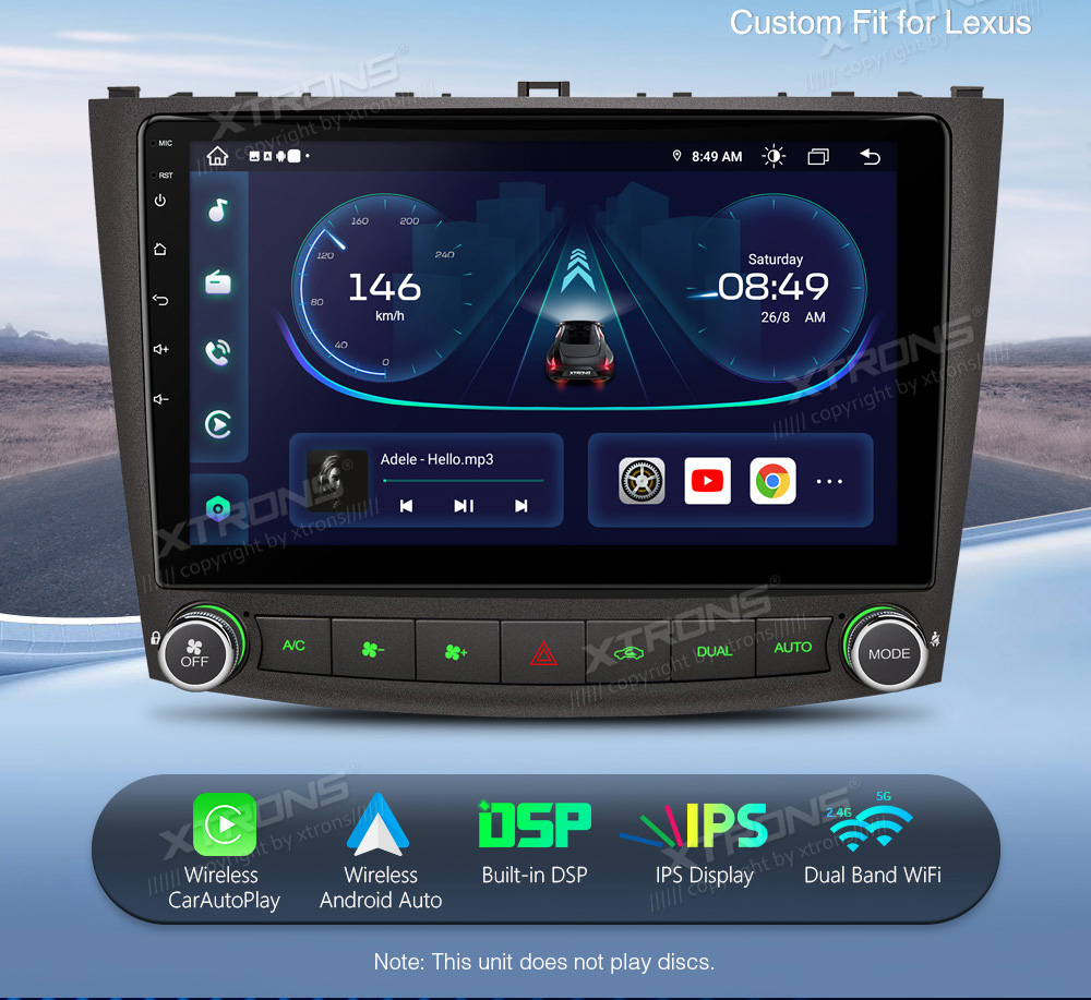 XTRONS IEP12ISL Car multimedia GPS player with Custom Fit Design