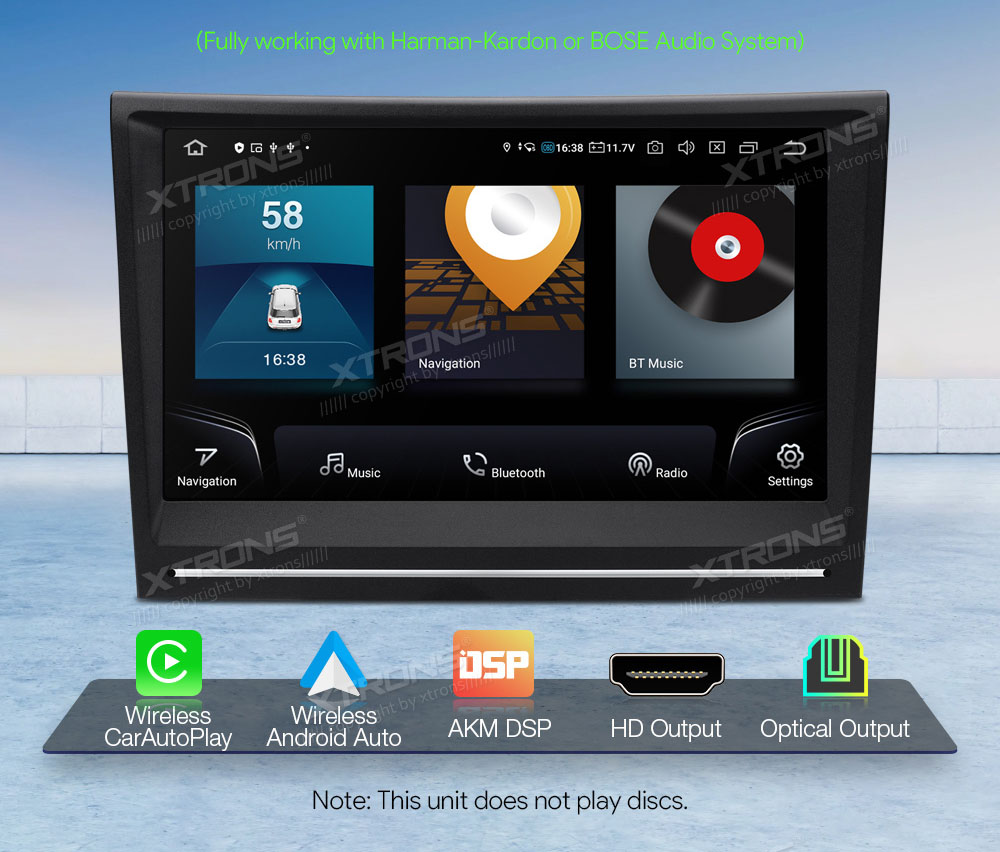 XTRONS IQ82CMPP Car multimedia GPS player with Custom Fit Design