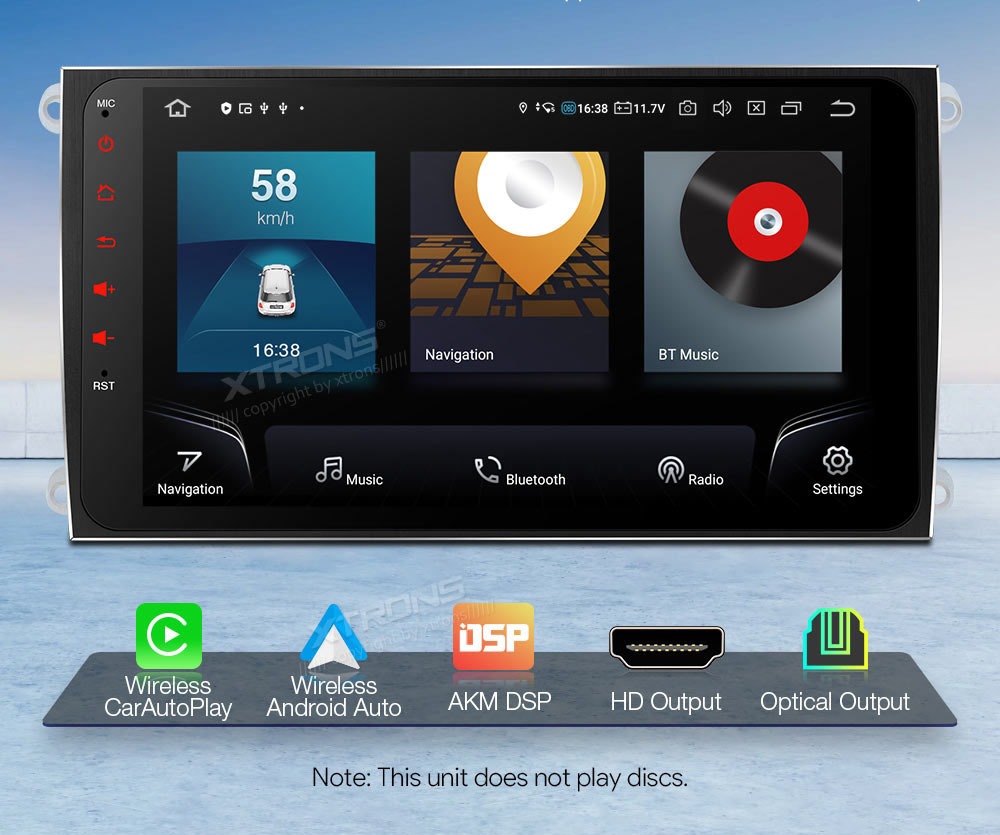XTRONS IQ92CYPP merkkikohtainen Android GPS multimedia näyttösoitin