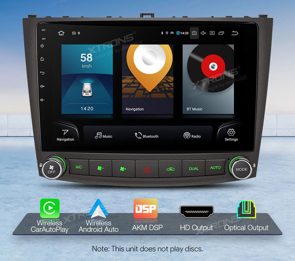 XTRONS IQP12ISLP merkkikohtainen Android GPS multimedia näyttösoitin