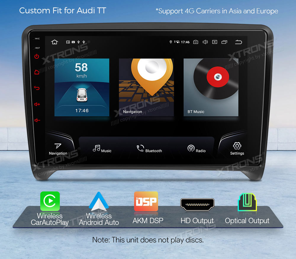 XTRONS IQP92TTAP Car multimedia GPS player with Custom Fit Design