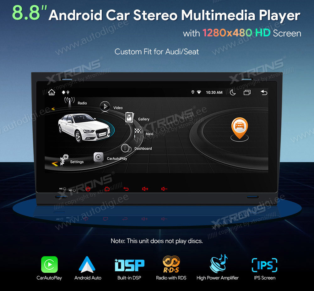 Audi A4 | B5 (2002-2008)  XTRONS IA82AA4LH merkkikohtainen Android GPS multimedia näyttösoitin