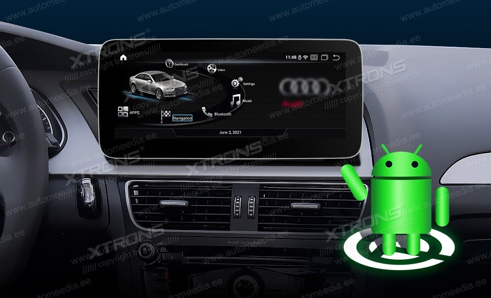 Audi A4 (2009 - 2016) | A5 (2008-2015) | Audi concert | Audi symphony  XTRONS QA10A4C_LS Mudelikohane android multimeediakeskus gps naviraadio