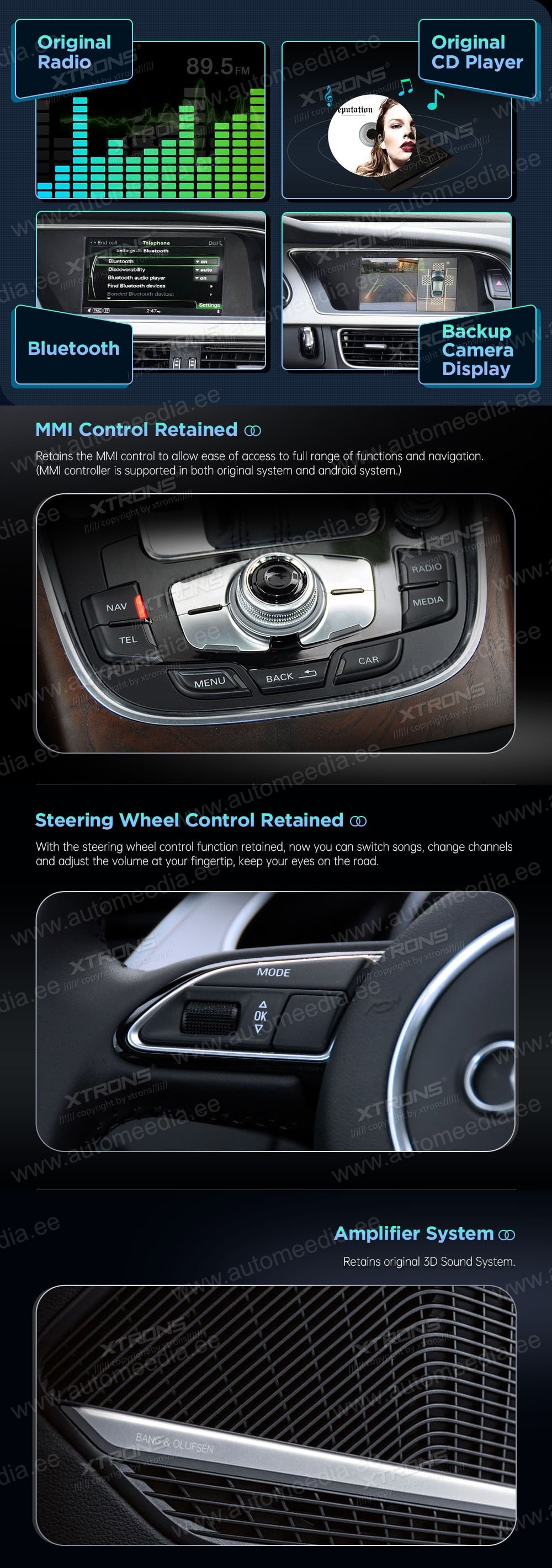TUTO : autoradio pour Audi A4 L /A5 (2008/ 2016) MMI 10.25 pouces écran  tactile GPS Android Navigation AUX stéréo multimédia HD écran tactile 📺👌  Car :, By Car sound amine all accessories
