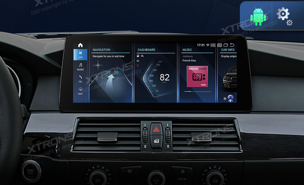 BMW 5.ser | BMW 3.ser | E60 | E61 | E90 | E92 | E93 iDrive CCC (2004-2008)  XTRONS QXB2260CC merkkikohtainen Android GPS multimedia näyttö