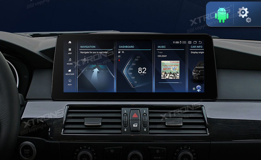 BMW 5.ser | BMW 3.ser | E60 | E61 | E90 | E92 | E93 iDrive CCC (2004-2008)  XTRONS QXB2260CCP merkkikohtainen Android GPS multimedia näyttö