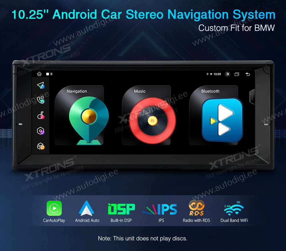 XTRONS PE1239BL Mudelikohane android multimeediakeskus gps naviraadio