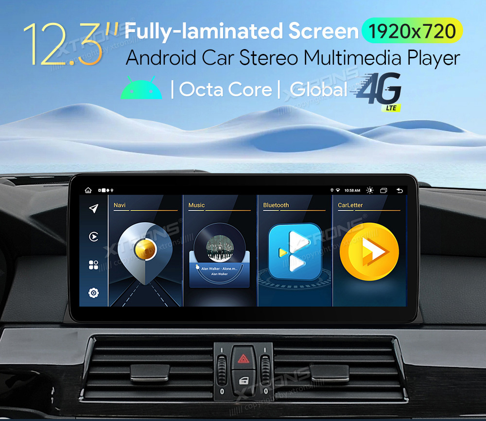 BMW 5.ser | E60 | E61 | iDrive CIC (2008-2010)  XTRONS QLB22CIB12E60 merkkikohtainen Android GPS multimedia näyttö