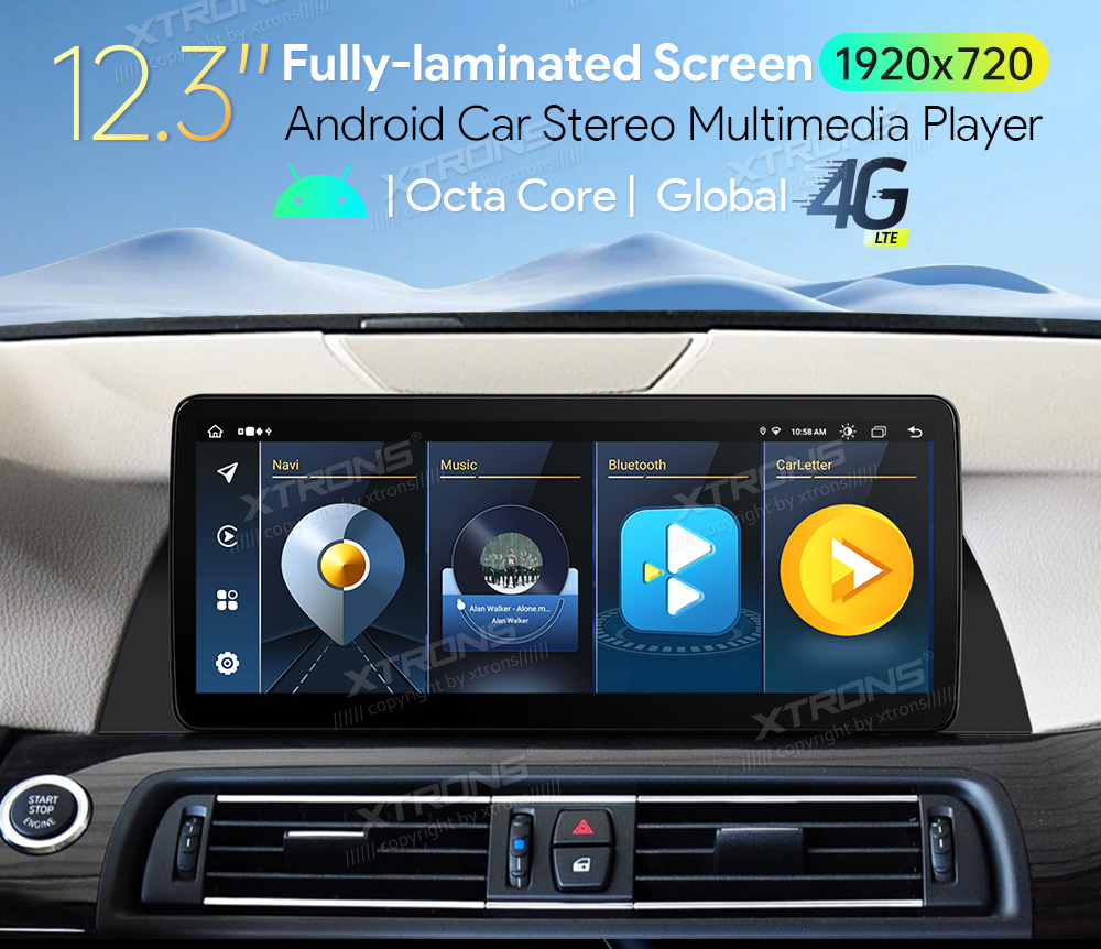 BMW 5. ser. BMW F10 | F11 iDrive CIC (2010-2012)  XTRONS QLB22CIB12FV merkkikohtainen Android GPS multimedia näyttö