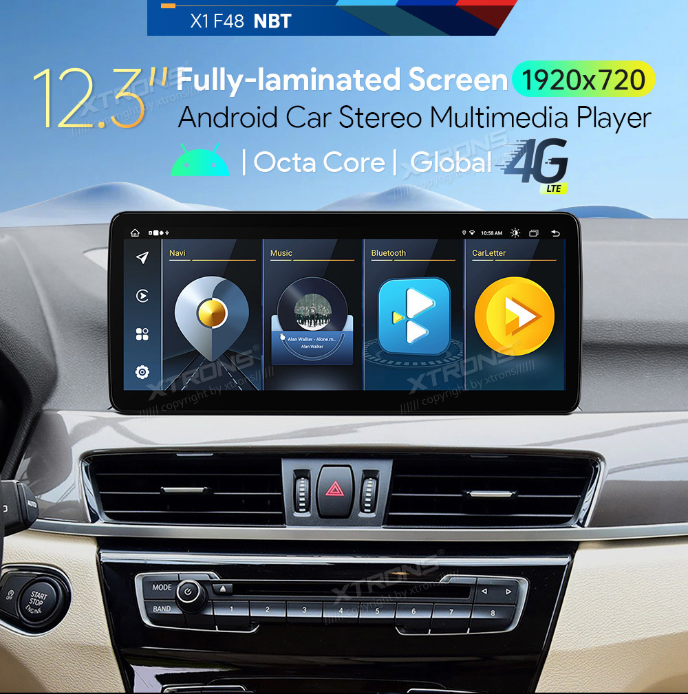 BMW X1 F48 (2016-2017) | iDrive NBT  XTRONS QLB22NB12X1N merkkikohtainen Android GPS multimedia näyttö