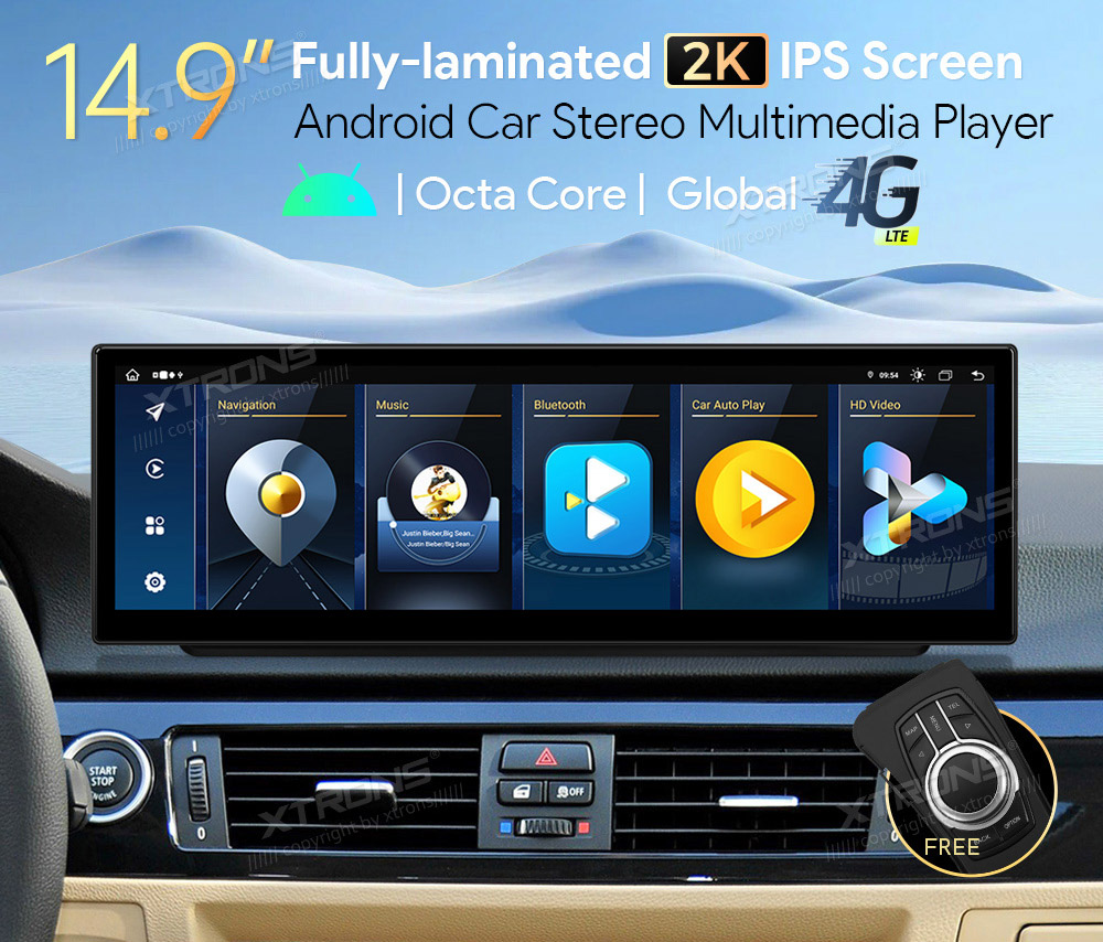 BMW 3. ser. E90 | E91 | E92 | E93 (2005-2012) w/o orig. screen  XTRONS QLB4290UNL Штатная магнитола Android