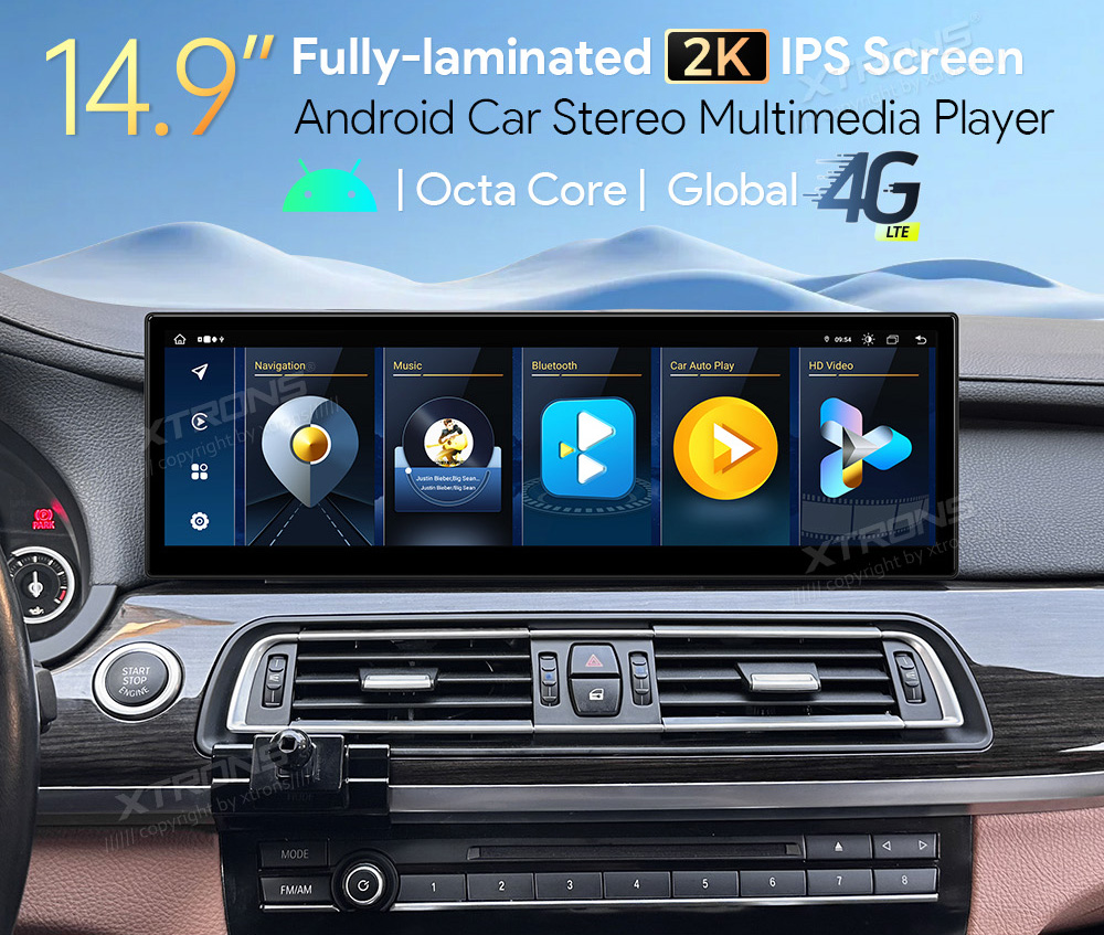 BMW 7.ser F01/F02 (2009 - 2012) | iDrive CIC  XTRONS QLB42CISVL merkkikohtainen Android GPS multimedia näyttö