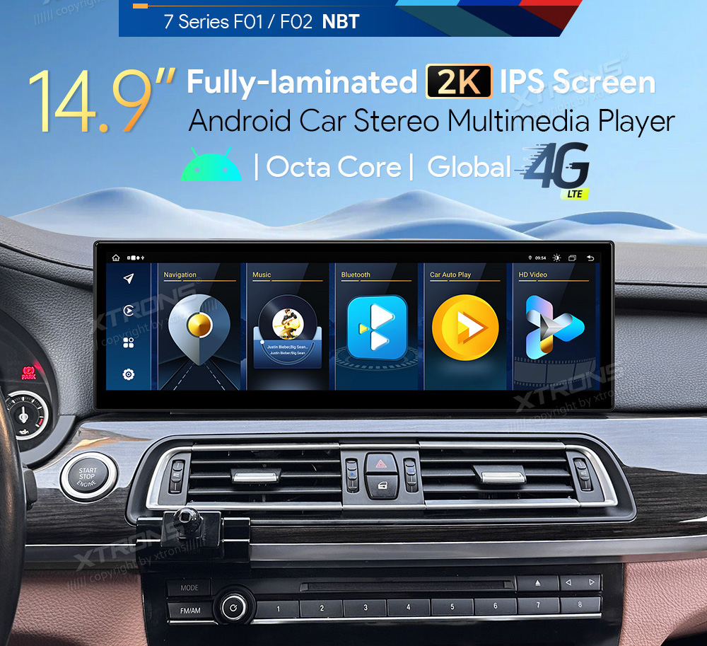 BMW 7.ser F01/F02 (2013 - 2015) | iDrive NBT  XTRONS QLB42NBSVL Штатная магнитола Android