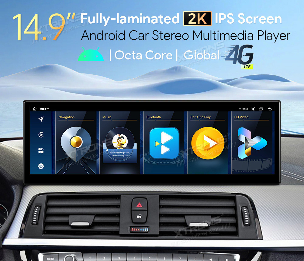 BMW 3/4 ser. (2017 - ) | F30 | F32 | iDrive EVO  XTRONS QLB42THEVL merkkikohtainen Android GPS multimedia näyttö
