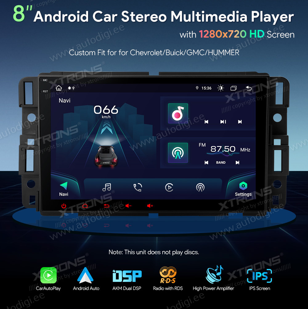 Chevrolet | Buick | GMC | HUMMER  XTRONS IA82JCCL merkkikohtainen Android GPS multimedia näyttösoitin