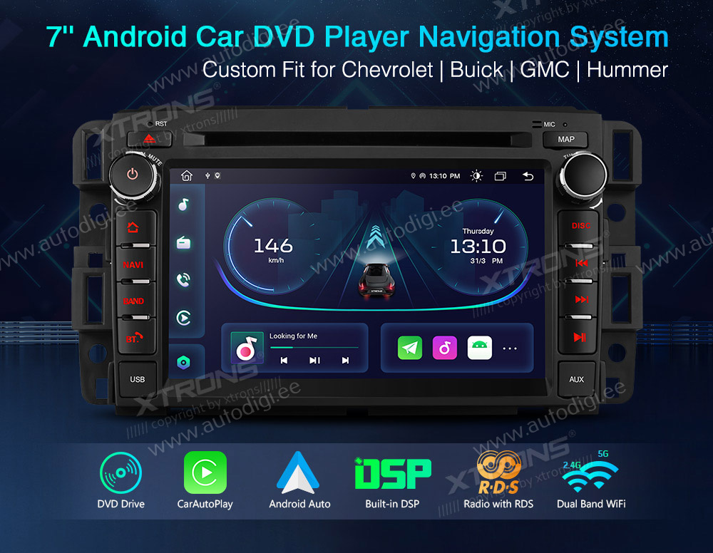 Chevrolet | Buick | GMC | HUMMER  XTRONS PE72JCC merkkikohtainen Android GPS multimedia näyttösoitin