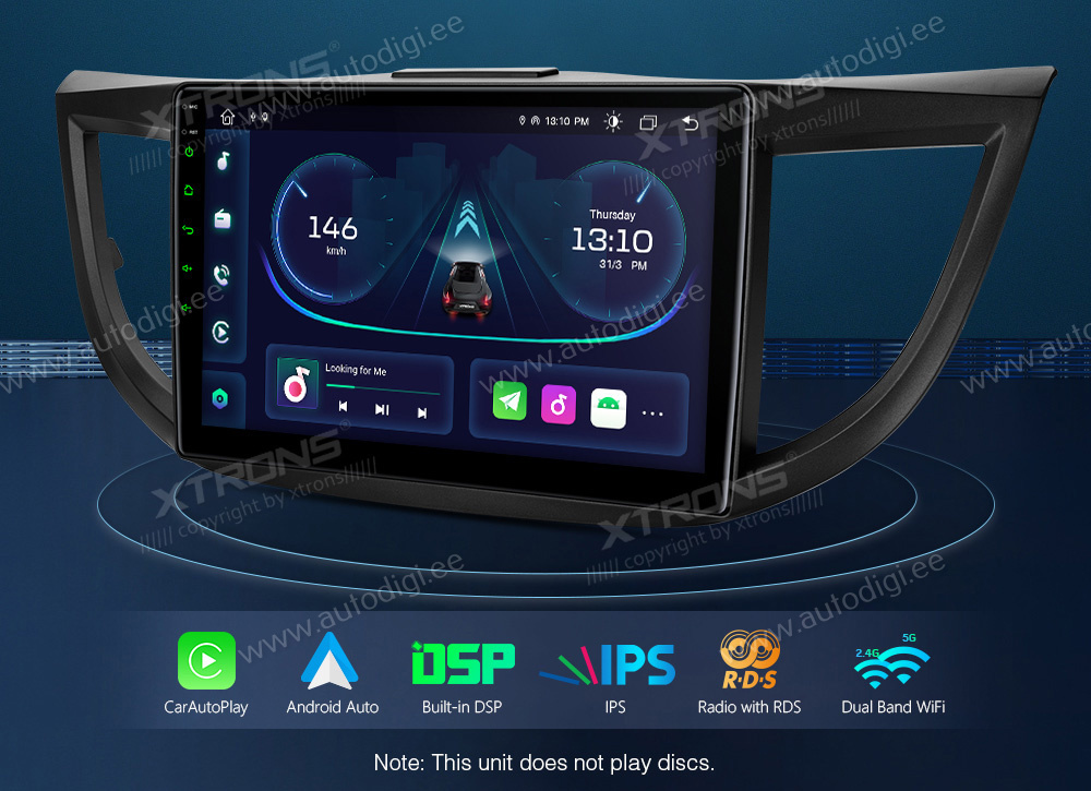 Honda CRV (2012-2016)  XTRONS PEP12CRNH merkkikohtainen Android GPS multimedia näyttösoitin