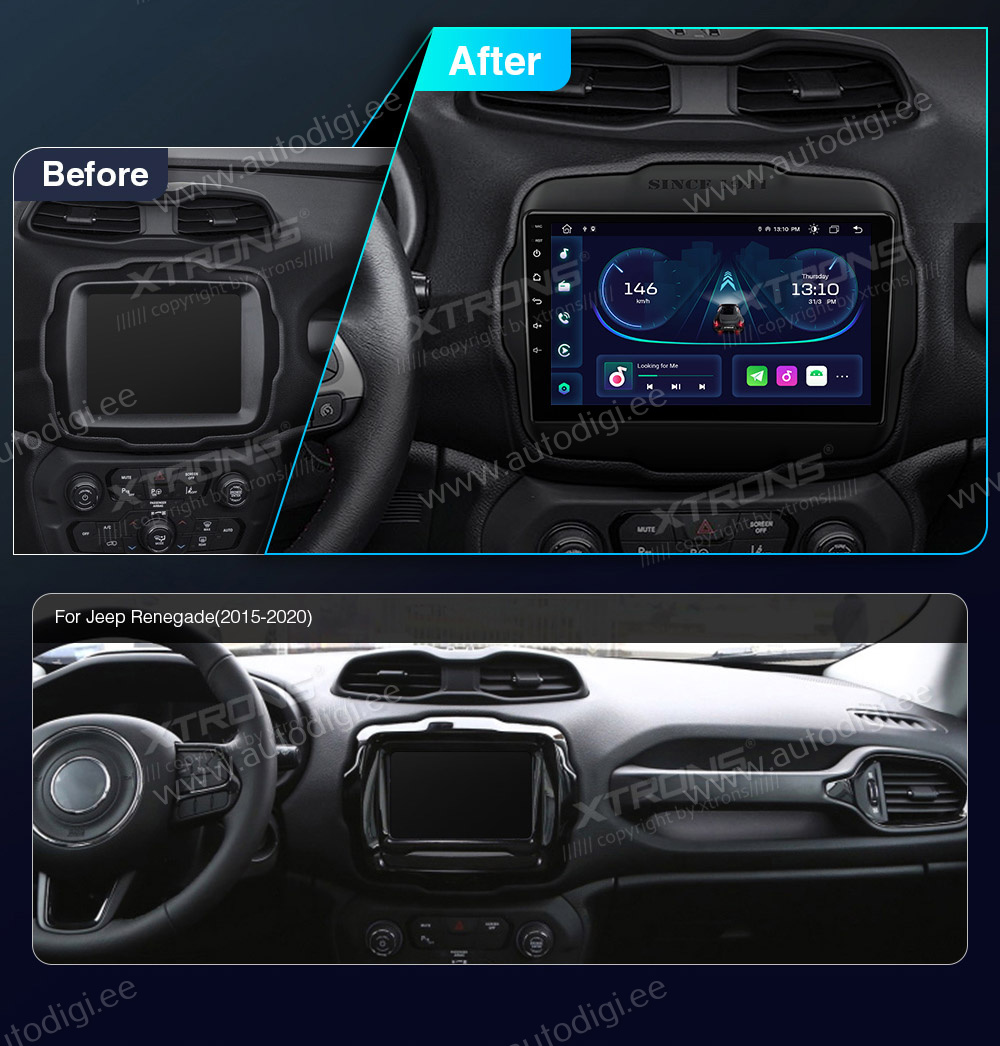 Jeep Renegade (2015-2020)  совместимость мультимедийного радио в зависимости от модели автомобиля