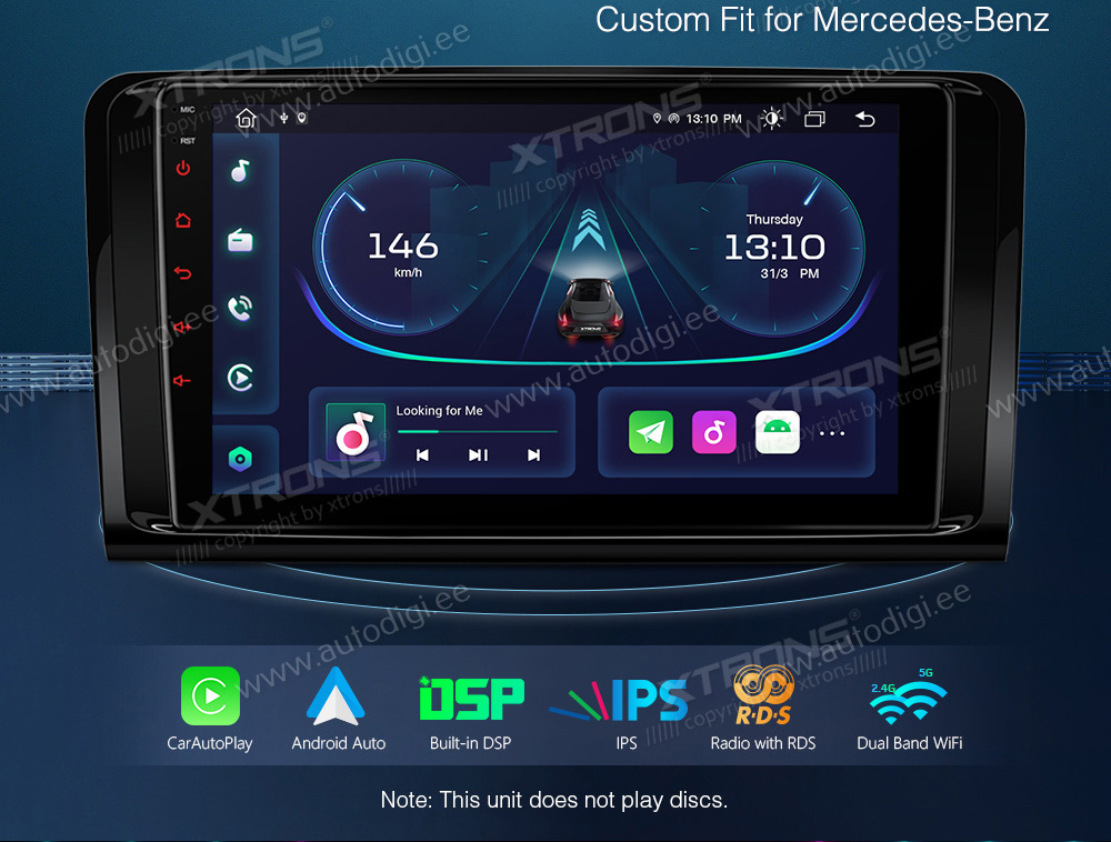 Mercedes-Benz ML | GL | W164 | X164 (2005-2012)  XTRONS PEP92M164 Штатная магнитола Android