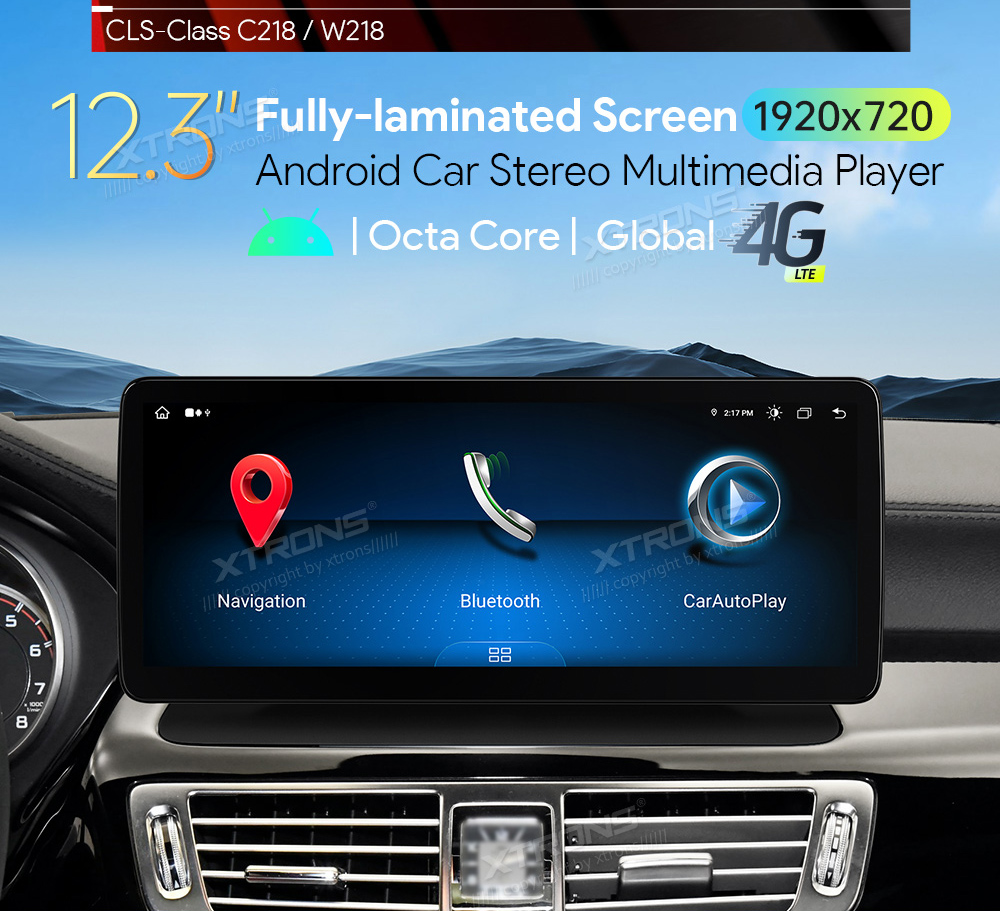 Mercedes-Benz CLS Class | W218 | 2010 - 2011 (NTG4.0)  XTRONS QLM2240M12CLS merkkikohtainen Android GPS multimedia näyttö