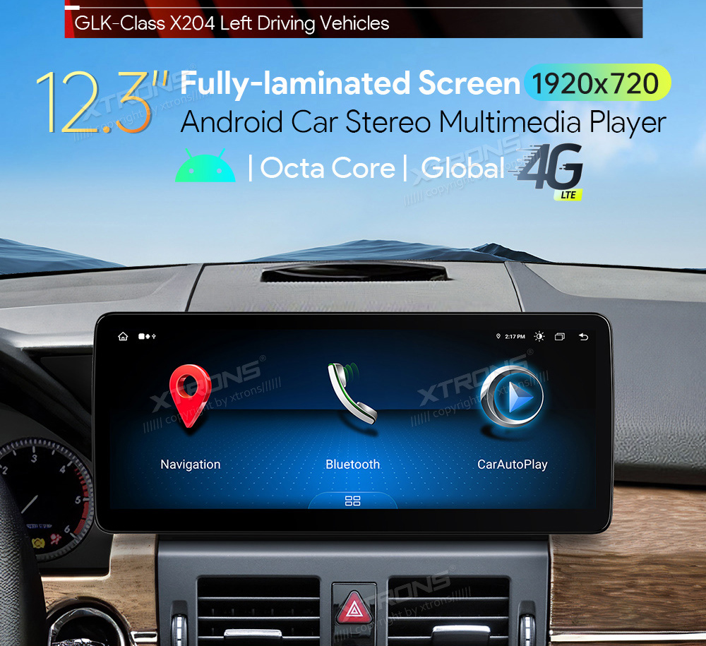 Mercedes-Benz GLK Class X204 | 2008 - 2012 (NTG4.0)  XTRONS QLM2240M12GLK40L merkkikohtainen Android GPS multimedia näyttö