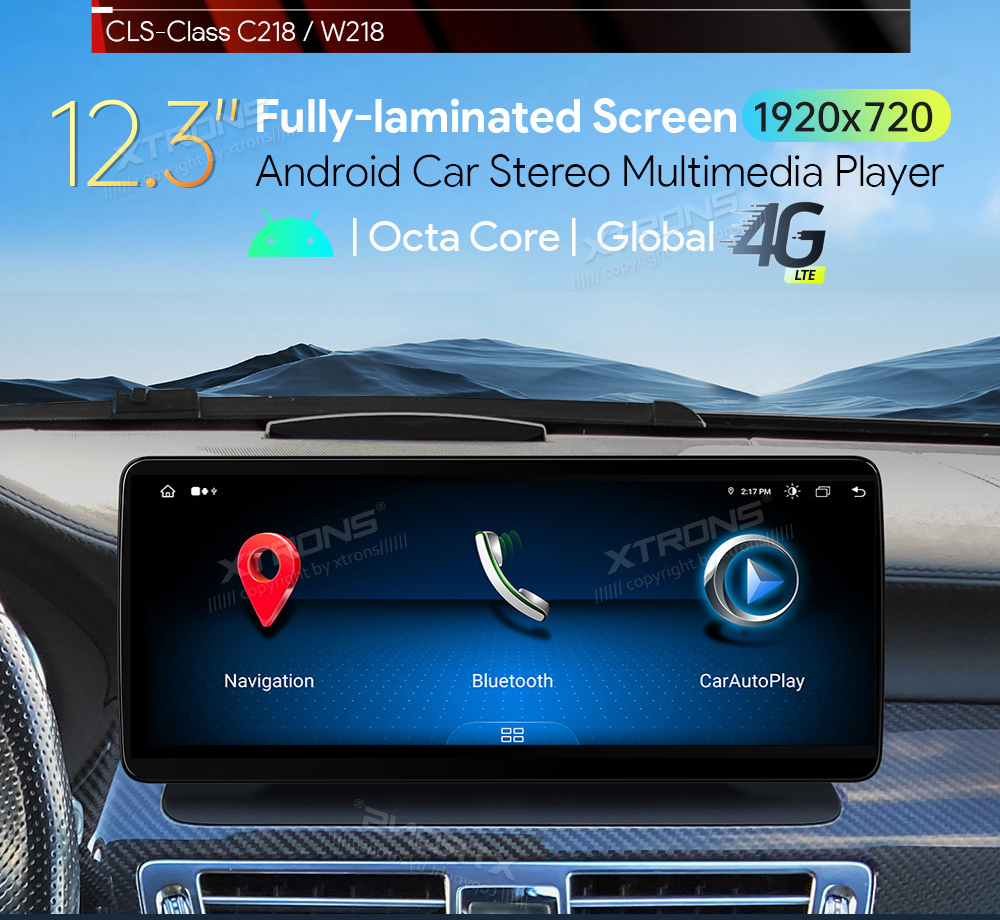 Mercedes-Benz CLS Class | 2011 - 2013 (NTG4.5)  XTRONS QLM2245M12CLS merkkikohtainen Android GPS multimedia näyttö