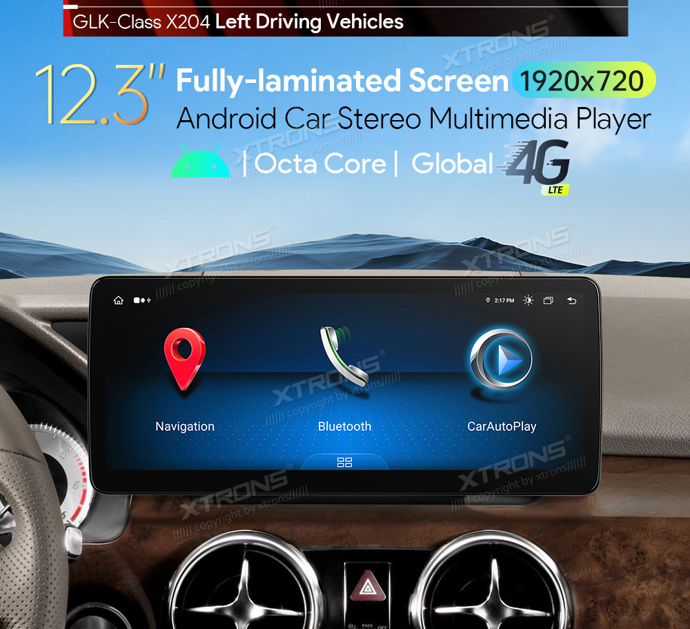 Mercedes-Benz GLK Class X204 | 2013 - 2015 (NTG4.5)  XTRONS QLM2245M12GLK45L merkkikohtainen Android GPS multimedia näyttö