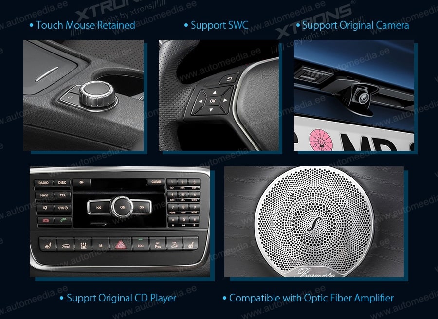Mercedes-Benz A-Class (2013-2015) | GLA | GLC | W176 | C117 | X156 | NTG4.5 | NTG4.7  XTRONS QM1045AS XTRONS QM1045AS FM radio and USB SD player