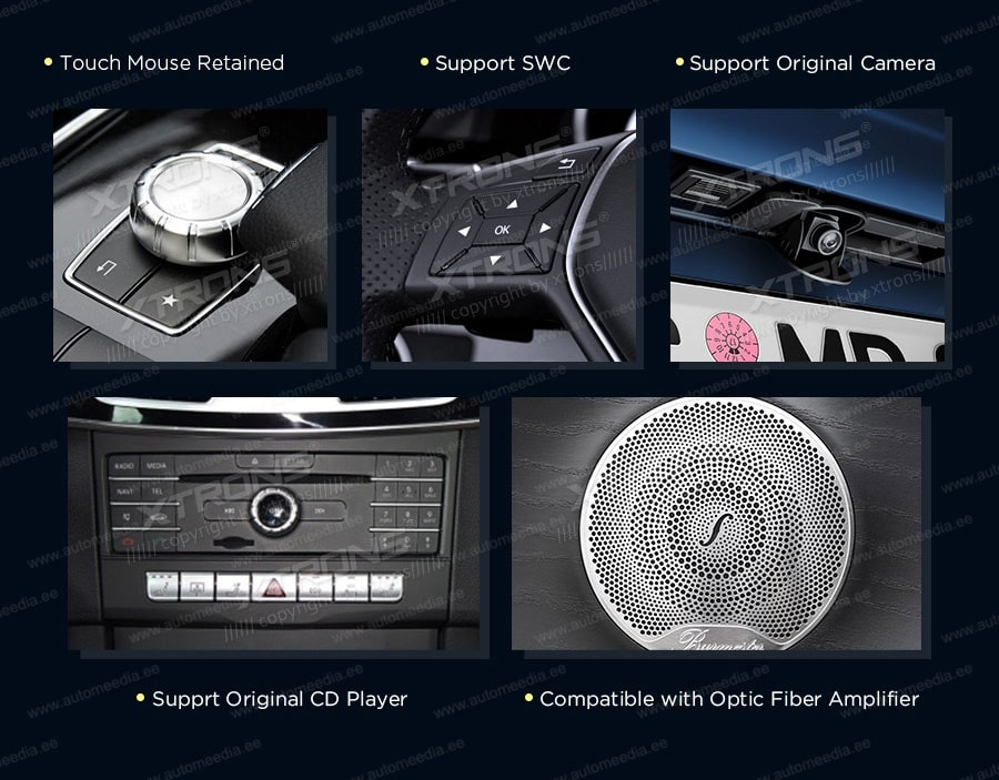 Mercedes-Benz E-Class (2015-2016) | W212 | NTG5.1 | NTG5.2  XTRONS QM1050E_LS XTRONS QM1050E_LS FM radio and USB SD player