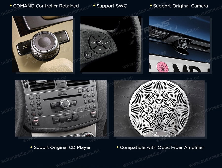 Mercedes-Benz C-Class ( 2007-2010) | W204 | NTG4.0  XTRONS QSM1040C XTRONS QSM1040C FM radio and USB SD player