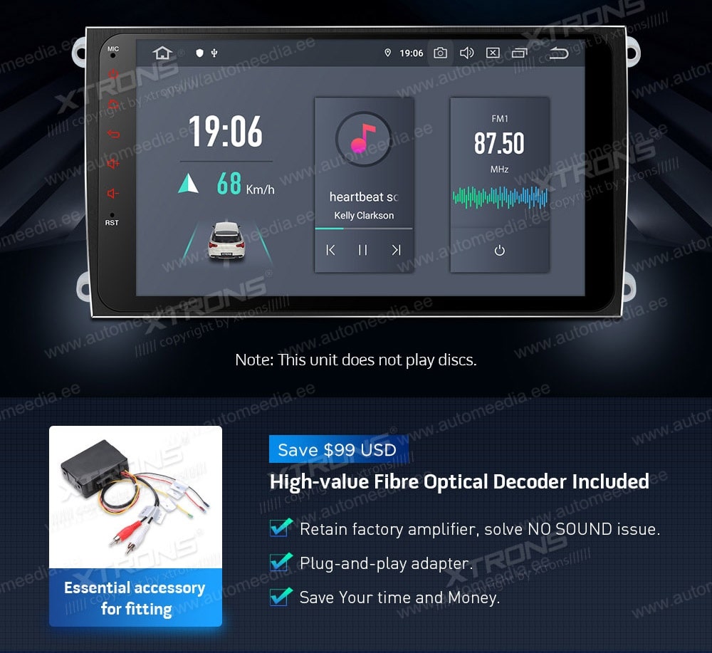 Porsche Cayenne (2003-2010) XTRONS PQS90CYPL merkkikohtainen Android GPS multimedia näyttösoitin
