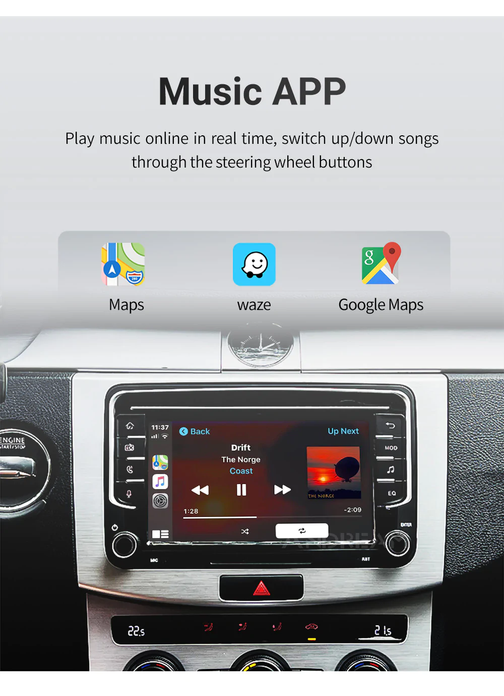VW android auto Carplay radio