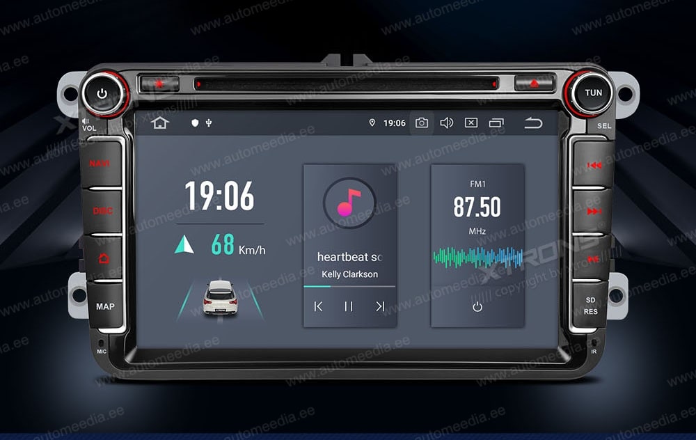VW Passat B6 | B7 | Multivan | Transporter T5 | T6 | Amarok | Tiguan | Touran | Sharan XTRONS PQS80UNV Mudelikohane android multimeediakeskus gps naviraadio