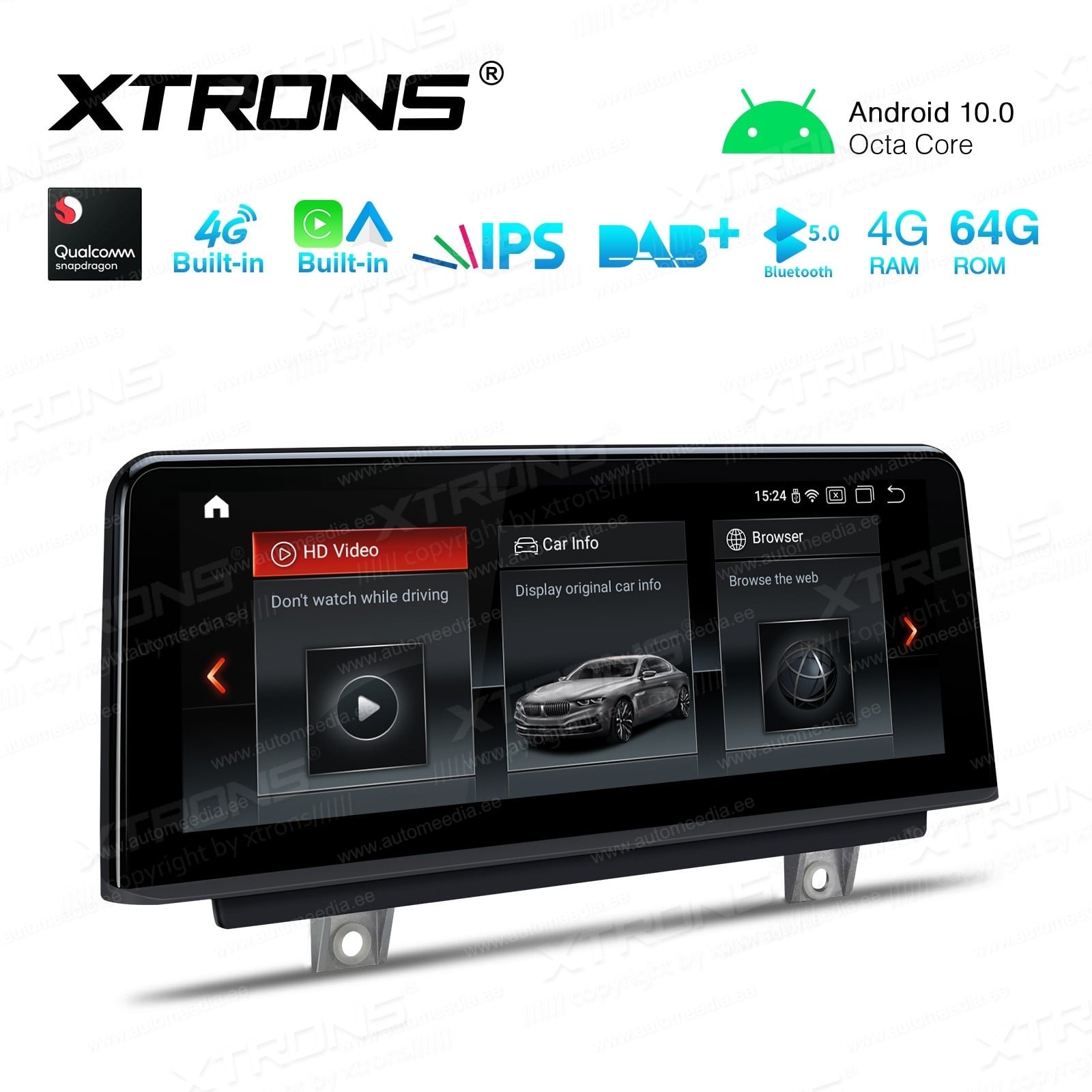ECRAN CARPLAY Android Gps WAZE Usb Bluetooth BMW SERIE 1/2 F20/F21
