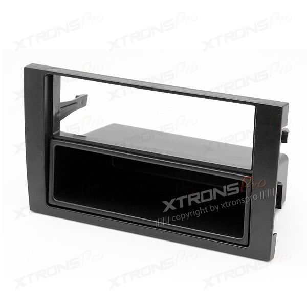 Façade D'autoradio 1 DIN Pour Audi A4 B6 (2000-2006) - Noir, Plastique, Dimensions 230x65 Mm
