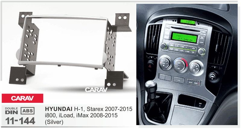 Car Stereo Fascia Dash Panel 2 Din Frame For Hyundai H1/Starex/I800 2007+ 