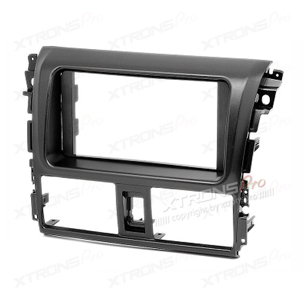Radio Stereo Fascia Surround Panel Fitting Kit For Citroen, Peugeot, Toyota - Black Plastic, Dashboard Mount