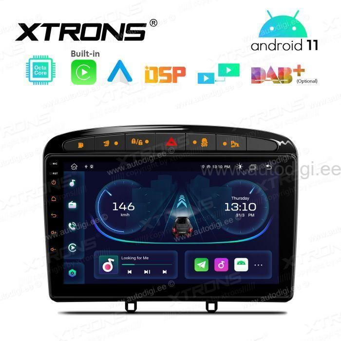 Autoradio Android Auto für 2004-2008 PEUGEOT 407 Stereo Bluetooth GPS  Navigationssystem Wifi Touchscreen