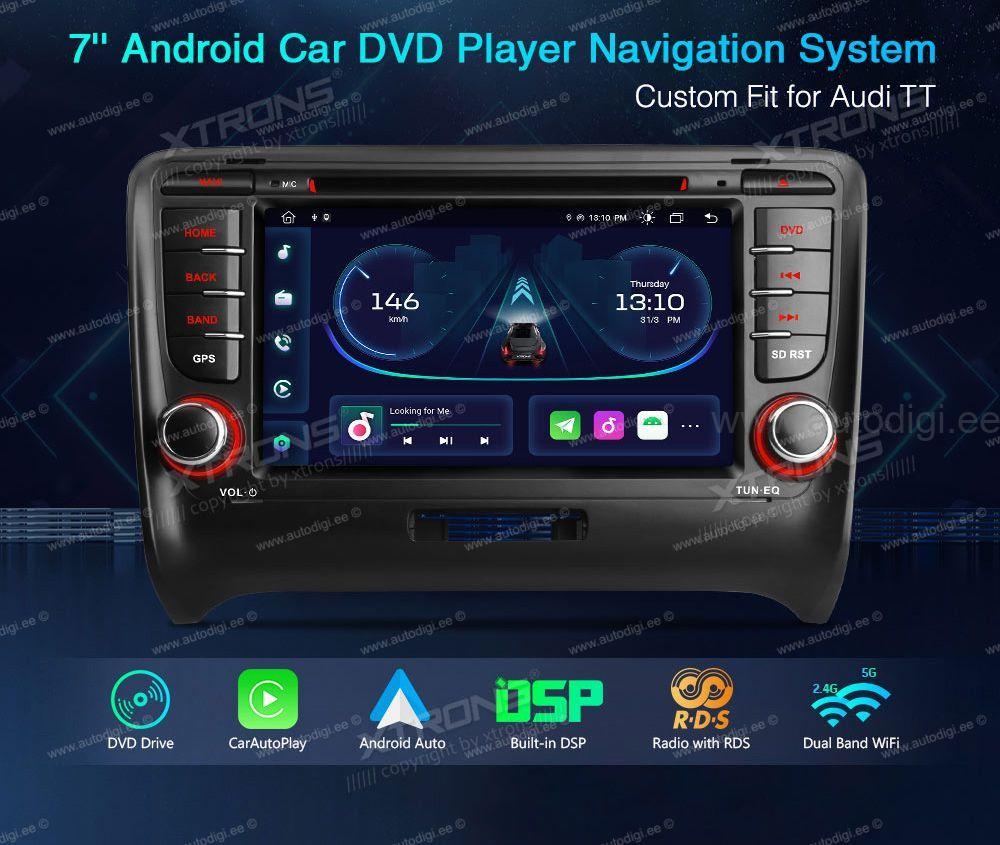 Audi TT (2006-2012)  XTRONS PE71ATT Car multimedia GPS player with Custom Fit Design